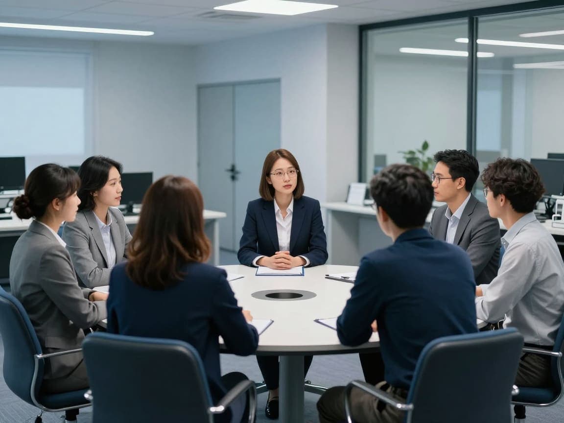 Focus group session in progress around a table